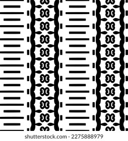 Vector geometric ornament in ethnic style. Seamless pattern with  abstract shapes. Black and white geometric  wallpaper. Repeating pattern for decor, textile and fabric.Abstraction art.