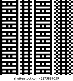 Ornamento geométrico vectorial de estilo étnico. Patrón sin brillo con formas abstractas. Papel de pared geométrico en blanco y negro. Patrón repetitivo de decoración, textil y de tela.Arte abstracto.