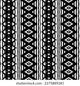 Ornamento geométrico vectorial de estilo étnico. Patrón sin brillo con formas abstractas. Papel de pared geométrico en blanco y negro. Patrón repetitivo de decoración, textil y de tela.Arte abstracto.