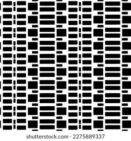 Vector geometric ornament in ethnic style. Seamless pattern with  abstract shapes. Black and white geometric  wallpaper. Repeating pattern for decor, textile and fabric.Abstraction art.