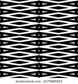 Vector geometric ornament in ethnic style. Seamless pattern with  abstract shapes. Black and white geometric  wallpaper. Repeating pattern for decor, textile and fabric.Abstraction art.