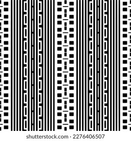 Vector geometric ornament in ethnic style. Seamless pattern with  abstract shapes. Black and white geometric  wallpaper. Repeating pattern for decor, textile and fabric.Abstraction art.