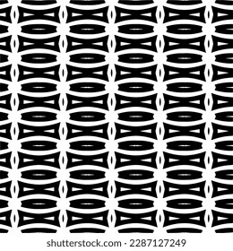 Vector geometric ornament in ethnic style. Seamless pattern with  abstract shapes. Black and white geometric  wallpaper. Repeating pattern for decor, textile and fabric.Abstraction art.