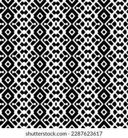 Ornamento geométrico vectorial de estilo étnico. Patrón sin brillo con formas abstractas. Papel de pared geométrico en blanco y negro. Patrón repetitivo de decoración, textil y de tela.Arte abstracto.