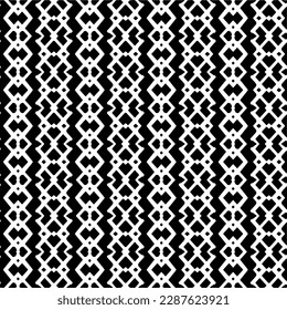 Ornamento geométrico vectorial de estilo étnico. Patrón sin brillo con formas abstractas. Papel de pared geométrico en blanco y negro. Patrón repetitivo de decoración, textil y de tela.Arte abstracto.