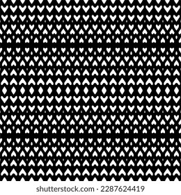 Vector geometric ornament in ethnic style. Seamless pattern with  abstract shapes. Black and white geometric  wallpaper. Repeating pattern for decor, textile and fabric.Abstraction art.