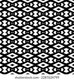 Vektorgeometrische Ornamente im ethnischen Stil. Nahtloses Muster mit abstrakten Formen. geometrische Tapete in Schwarz-Weiß. Wiederholung Muster für Dekoration, Textilien und Stoff.Abstraktion Kunst.
