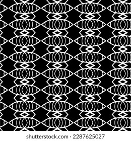 Vector geometric ornament in ethnic style. Seamless pattern with  abstract shapes. Black and white geometric  wallpaper. Repeating pattern for decor, textile and fabric.Abstraction art.