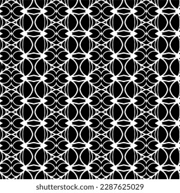 Vektorgeometrische Ornamente im ethnischen Stil. Nahtloses Muster mit abstrakten Formen. geometrische Tapete in Schwarz-Weiß. Wiederholung Muster für Dekoration, Textilien und Stoff.Abstraktion Kunst.