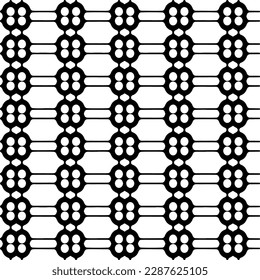 Vector geometric ornament in ethnic style. Seamless pattern with  abstract shapes. Black and white geometric  wallpaper. Repeating pattern for decor, textile and fabric.Abstraction art.