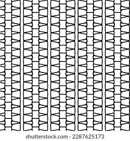 Vector geometric ornament in ethnic style. Seamless pattern with  abstract shapes. Black and white geometric  wallpaper. Repeating pattern for decor, textile and fabric.Abstraction art.