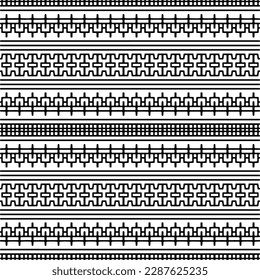 Vektorgeometrische Ornamente im ethnischen Stil. Nahtloses Muster mit abstrakten Formen. geometrische Tapete in Schwarz-Weiß. Wiederholung Muster für Dekoration, Textilien und Stoff.Abstraktion Kunst.