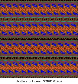 Vector geometric ornament in ethnic style. Seamless pattern with  abstract shapes, repeat tiles. Repeating pattern for decor, textile and fabric.