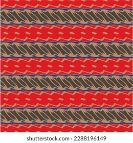 Vector geometric ornament in ethnic style. Seamless pattern with  abstract shapes, repeat tiles. Repeating pattern for decor, textile and fabric.