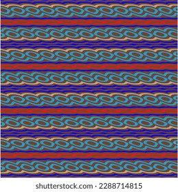 Vector geometric ornament in ethnic style. Seamless pattern with  abstract shapes, repeat tiles. Repeating pattern for decor, textile and fabric.