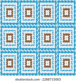 Vector geometric ornament in ethnic style. Seamless pattern with  abstract shapes, repeat tiles. Repeating pattern for decor, textile and fabric.