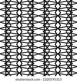 Vector geometric ornament in ethnic style. Seamless pattern with  abstract shapes. Black and white geometric  wallpaper. Repeating pattern for decor, textile and fabric. Abstraction art.