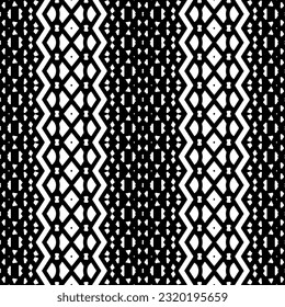 Vector geometric ornament in ethnic style. Seamless pattern with  abstract shapes. Black and white geometric  wallpaper. Repeating pattern for decor, textile and fabric. Abstraction art.