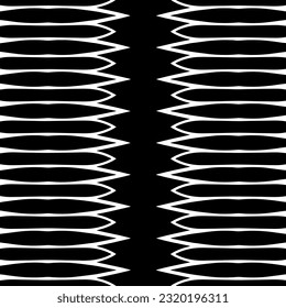Vektorgeometrische Ornamente im ethnischen Stil. Nahtloses Muster mit abstrakten Formen. geometrische Tapete in Schwarz-Weiß. Wiederholte Muster für Dekoration, Textilien und Stoff. Abstraktionskunst.
