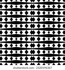 Ornamento geométrico vectorial de estilo étnico. Patrón sin brillo con formas abstractas. Papel de pared geométrico en blanco y negro. Patrón repetitivo de decoración, textil y de tela. Arte de abstracción.