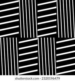 Ornamento geométrico vectorial de estilo étnico. Patrón sin brillo con formas abstractas. Papel de pared geométrico en blanco y negro. Patrón repetitivo de decoración, textil y de tela. Arte de abstracción.