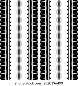 Vector geometric ornament in ethnic style. Seamless pattern with  abstract shapes. Black and white geometric  wallpaper. Repeating pattern for decor, textile and fabric. Abstraction art.