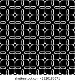 Vector geometric ornament in ethnic style. Seamless pattern with  abstract shapes. Black and white geometric  wallpaper. Repeating pattern for decor, textile and fabric. Abstraction art.