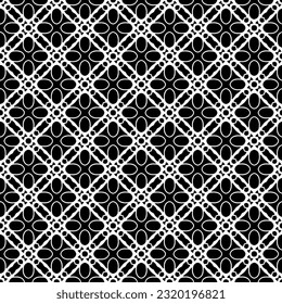 Vector geometric ornament in ethnic style. Seamless pattern with  abstract shapes. Black and white geometric  wallpaper. Repeating pattern for decor, textile and fabric. Abstraction art.