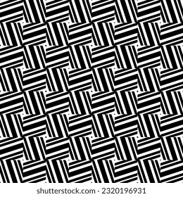 Ornamento geométrico vectorial de estilo étnico. Patrón sin brillo con formas abstractas. Papel de pared geométrico en blanco y negro. Patrón repetitivo de decoración, textil y de tela. Arte de abstracción.