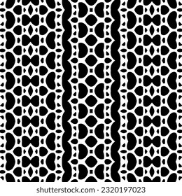 Vector geometric ornament in ethnic style. Seamless pattern with  abstract shapes. Black and white geometric  wallpaper. Repeating pattern for decor, textile and fabric. Abstraction art.