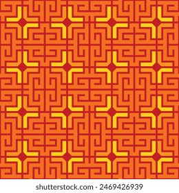Vector geometric ornament in ethnic style. Abstract seamless pattern with EPS 10.Simple modern background texture. Repeat geo design