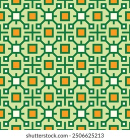 Vector geometric ornament in ethnic style. Abstract seamless pattern with EPS 10.Simple modern background texture. Repeat geo design