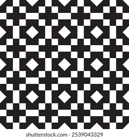 Vector geometric ornament in ethnic style. Abstract seamless pattern with EPS 10.Simple modern background texture. Repeat geo design