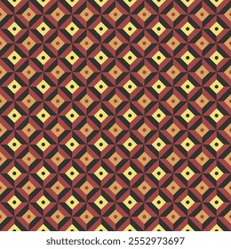 Vector geometric ornament in ethnic style. Abstract seamless pattern with EPS 10. Colorfull of diamond, triangle, and circle. Modern background texture. Repeat geo design