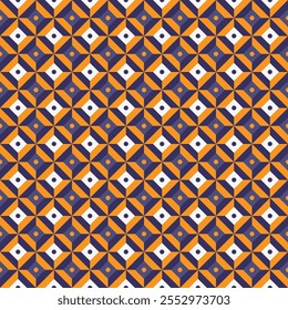 Vector geometric ornament in ethnic style. Abstract seamless pattern with EPS 10. Colorfull of diamond, triangle, and circle. Modern background texture. Repeat geo design