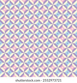 Vector geometric ornament in ethnic style. Abstract seamless pattern with EPS 10. Colorfull of diamond, triangle, and circle. Modern background texture. Repeat geo design