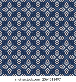 Vector geometric ornament in ethnic style. Abstract seamless pattern with EPS 10. Simple modern background texture. Repeat geo design