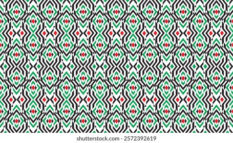 Vector geometric ornament in ethnic style. Abstract seamless pattern with EPS 10. Simple modern background texture. Repeat geo design