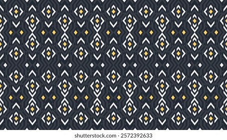 Vector geometric ornament in ethnic style. Abstract seamless pattern with EPS 10. Simple modern background texture. Repeat geo design