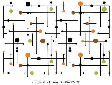 Vector geometric ornament in ethnic style. Seamless pattern with  abstract shapes,Black and white color. Repeating pattern for decor, textile and fabric.