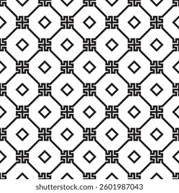 Vector geometric ornament in ethnic style. Abstract seamless pattern with EPS 10. Simple modern background texture. Repeat geo design