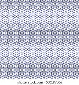 Vector geometric ornament from intersecting ovals on a white  background. Vector illustration. Geometric pattern.