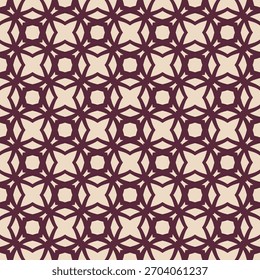 Adorno geométrico de Vector con azulejos, celosía, rejilla, Formas florales, diamantes. Fondo geométrico elegante simple, modelo inconsútil. Textura de mosaico de color marrón y beige Abstractas. Diseño geo repetido