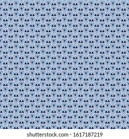 Vector Geometric Overlapping Triangles in Shades of Blue. Background for textiles, cards, manufacturing, wallpapers, print, gift wrap and scrapbooking.