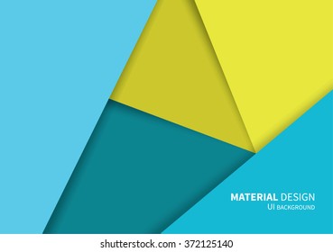 vector geometric overlaps shapes template in new design system / material design background