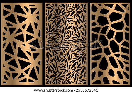 vector geometric pattern, abstract pattern Laser cut with line design pattern. Design for wood carving, wall panel decor, metal cutting, geometric patterns art deco.