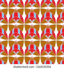  vector geometric pattern. Abstract seamless geometry background. Colorful summer texture with grid, rhombuses, repeat tiles, design for prints, decor, textile, fabric, clothes