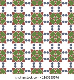  vector geometric pattern. Abstract seamless geometry background. Colorful summer texture with grid, rhombuses, repeat tiles, design for prints, decor, textile, fabric, clothes
