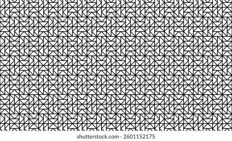 Vector geometric pattern background. Abstract black and white line art background