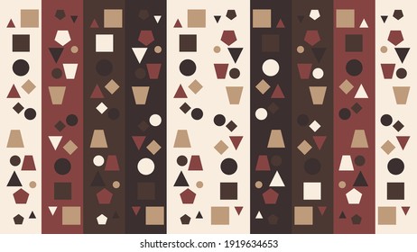 Vector geometric pattern background with coffee color combination, which is suitable for design elements for posters, web, advertisements, covers, presentations, banners and more